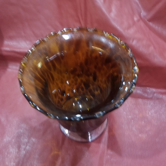 Vintage 90's Amber Votive Candle Holder - Picture 2 of 3